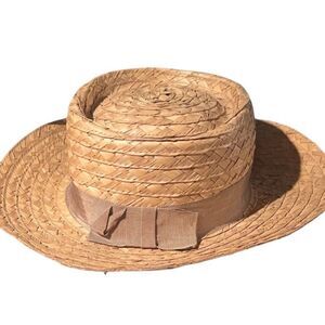 Madcaps for Vintage Abercrombie & Fitch Woven Straw Hat w/ Bow